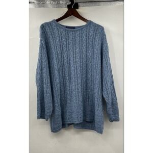 Willow Ridge Tight Knit Sweater Pullover Women's 2XL Blue Casual